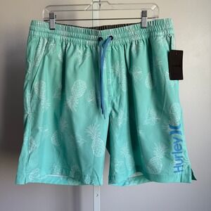 Hurley Pineapple Volley Swim Shorts Tropical Mist XL Mens